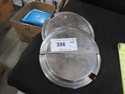 9.5 Inch Round Stainless Steel Hinged Lid. 2XBID