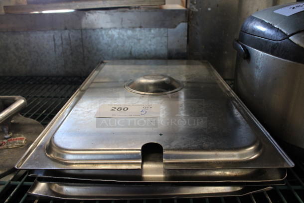 5 Stainless Steel Full Size Drop In Bin Lids. 5 Times Your Bid! - Image 3 of 3