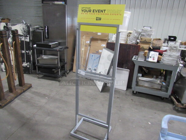 One 20.5X16X9 Metal Sign Holder.