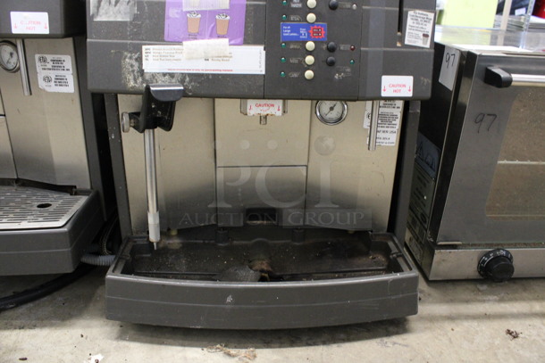 Schaerer Model Ambiente Stainless Steel Commercial Countertop Coffee Espresso Machine w/ Steam Wand. Missing Lids and Drip Tray Grate. 210 Volts. 17x21x27 - Image 5 of 5