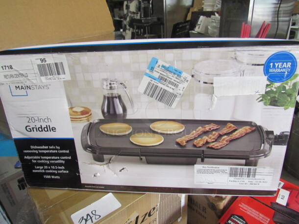 One NEW Mainstay Flat Top 20 Inch Griddle.