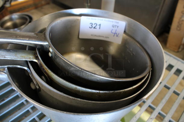 4 Various Metal Sauce Pots. Includes 18x10x5.5. 4 Times Your Bid! - Image 3 of 3