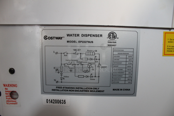 Costway EP22276US Metal Floor Style Water Cooler Base. 115 Volts, 1 Phase. Tested and Working! - Image 11 of 11