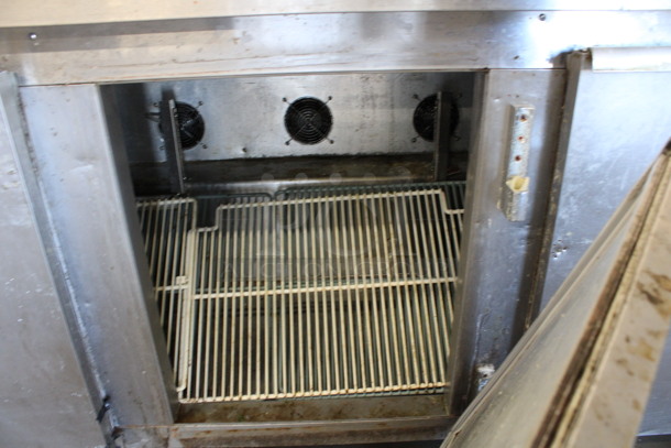 Leader Model NSFB 72S/C Stainless Steel Commercial 3 Door Undercounter Cooler on Commercial Casters. 115 Volts, 1 Phase. 72x32x35. Tested and Working! - Image 5 of 6