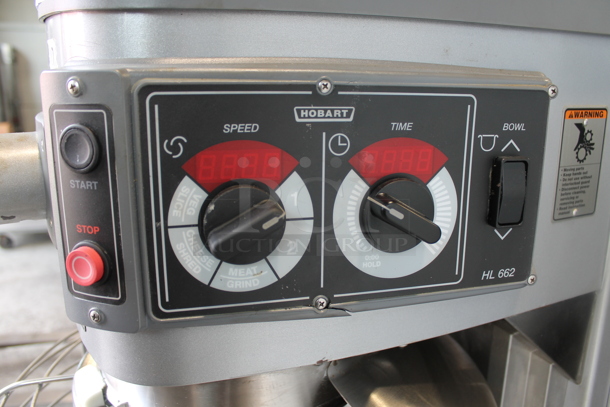 Hobart Legacy HL662 Metal Commercial Floor Style 60 Quart Planetary Dough Mixer w/ Stainless Steel Mixing Bowl, Dough Hook Attachment and Bowl Guard. 200-240 Volts. - Image 3 of 9