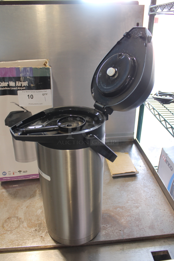 BRAND NEW SCRATCH AND DENT! Color Me Airpot Stainless Steel Lined Airpot. - Image 5 of 6