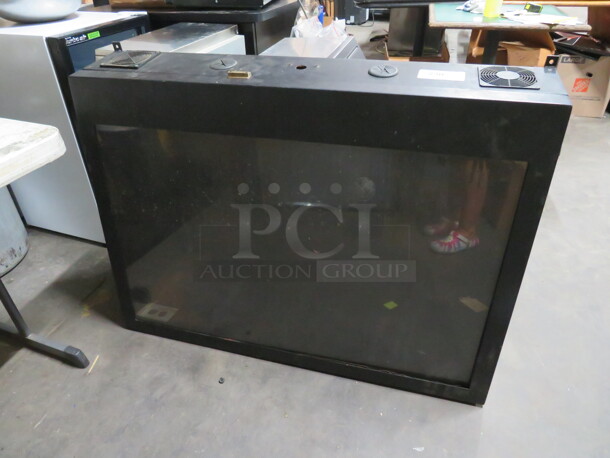 One Metal Flatscreen TV Enclosure. 46X15X33.5 - Image 1 of 2