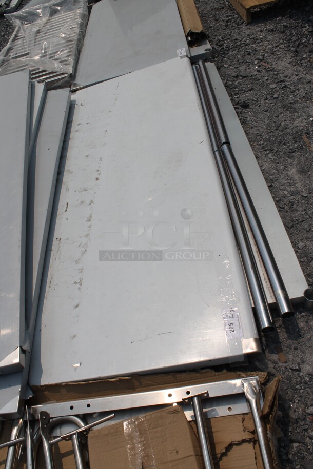 BRAND NEW SCRATCH AND DENT! Steelton 522ETSG3072 Commercial Stainless Steel Disassembled Work Table With Undershelf And Legs. - Image 3 of 6