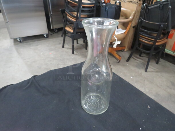 Clear Glass Liter Wine/Water Carafe. 3XBID - Image 1 of 1