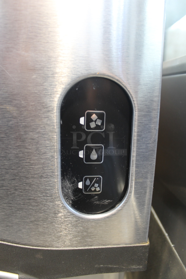2015 Manitowoc RNS20AT-161 Commercial Stainless Steel Electric Countertop Ice Maker With Dispenser. 115V.  - Image 3 of 7