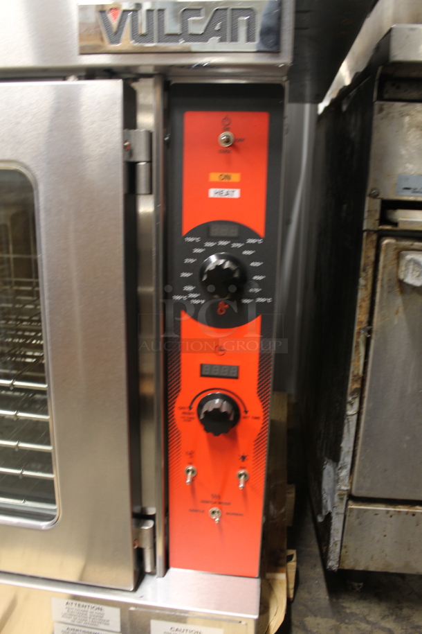 2 BRAND NEW SCRATCH AND DENT! Vulcan VC5ED ENERGY STAR Stainless Steel Commercial Electric Powered Full Size Convection Oven w/ View Through Doors, Metal Oven Racks and Thermostatic Controls. 208 Volts, 1/3 Phase. 2 Times Your Bid! - Image 5 of 9
