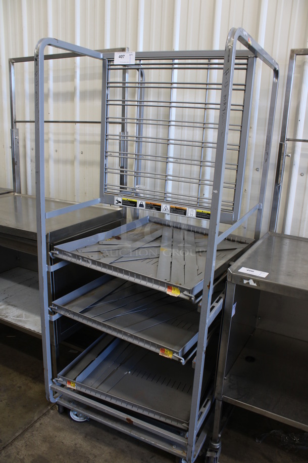 Gray Metal Transport Rack on Commercial Casters. 28.5x32x68 - Image 3 of 4