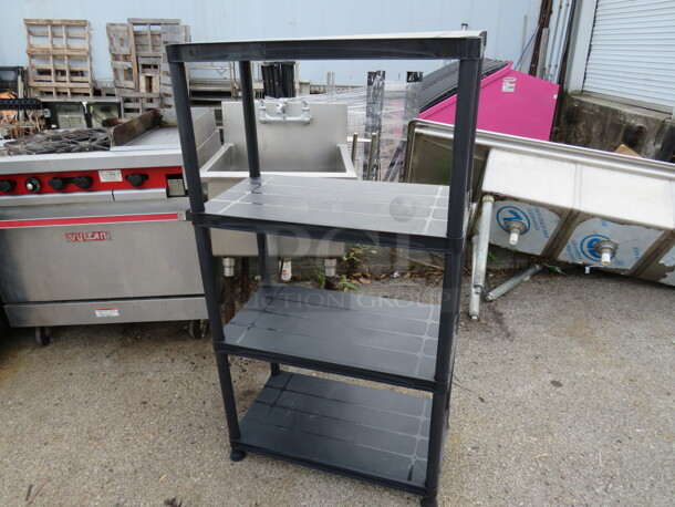 One Poly Shelving Unit With 4 Shelves. 28X15X52 - Image 1 of 1