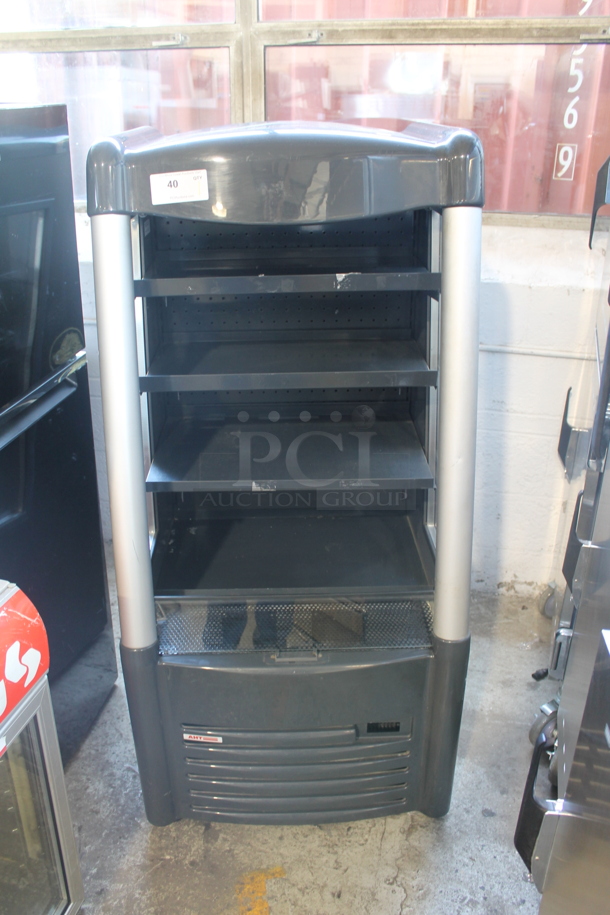 AHT Commercial Electric Vertical Open Air Cooler With 4 Shelves, Gray. 120V, 1 Phase. Cannot Test - Unit Needs New Power Cord
 - Image 1 of 8