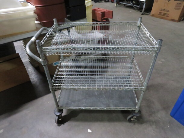 One 3 Shelf Metro Cart On Casters. - Image 1 of 1