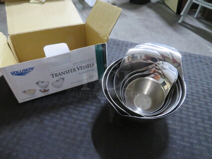 One NEW Vollrath Set Of Stainless Steel Measurers. 4,8,12,16oz.
