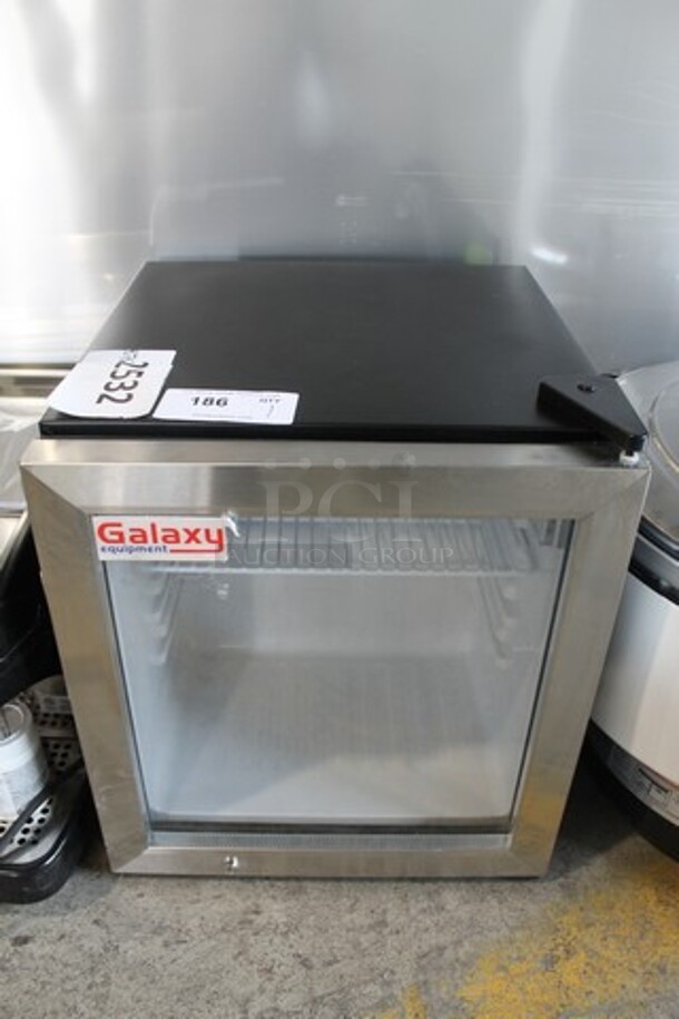 BRAND NEW SCRATCH AND DENT! Galaxy 177CRG2B Metal Mini Cooler Merchandiser. 110-120 Volts, 1 Phase. Tested and Working! - Image 1 of 7