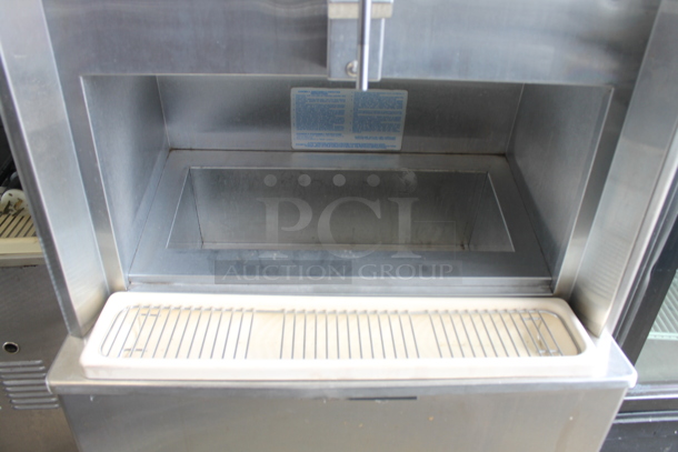 Taylor 342D-27 Stainless Steel Commercial Floor Style Air Cooled 2 Flavor Frozen Beverage Machine w/ Drink Mixer Attachment on Commercial Casters. 208-230 Volts, 1 Phase. - Image 6 of 8