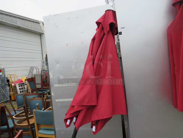 One Red Patio Umbrella - Image 1 of 1