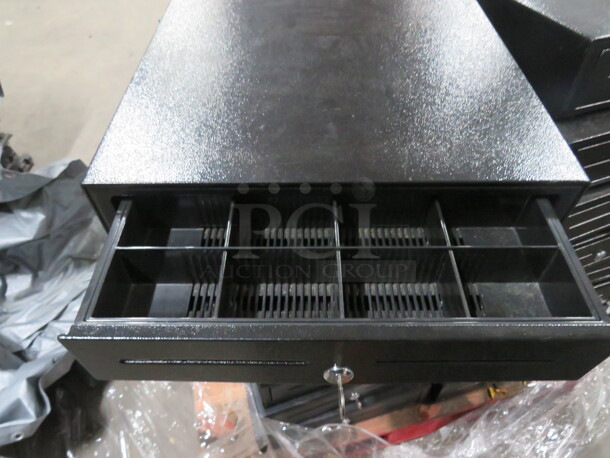 One MMF Cash Drawer WITH KEY! . Model# Printer Driven. $196.76 - Image 2 of 3