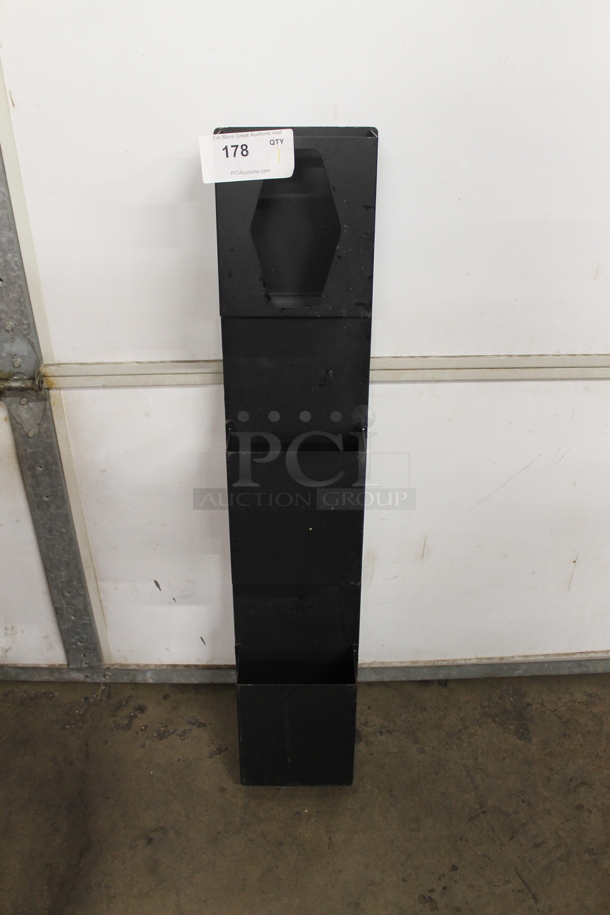 Black Metal 3 Compartment Rack. - Image 1 of 3