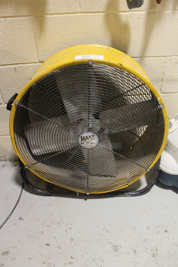 Maxx Air Yellow Metal Floor Fan. - Image 1 of 3