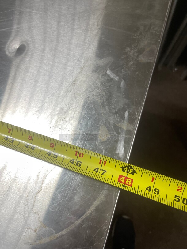 Commercial 48 Inch Stainless Steel Work Table NSF  - Image 5 of 7