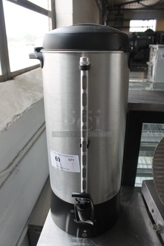45100R Metal Countertop Percolating Urn. 115 Volts, 1 Phase. 