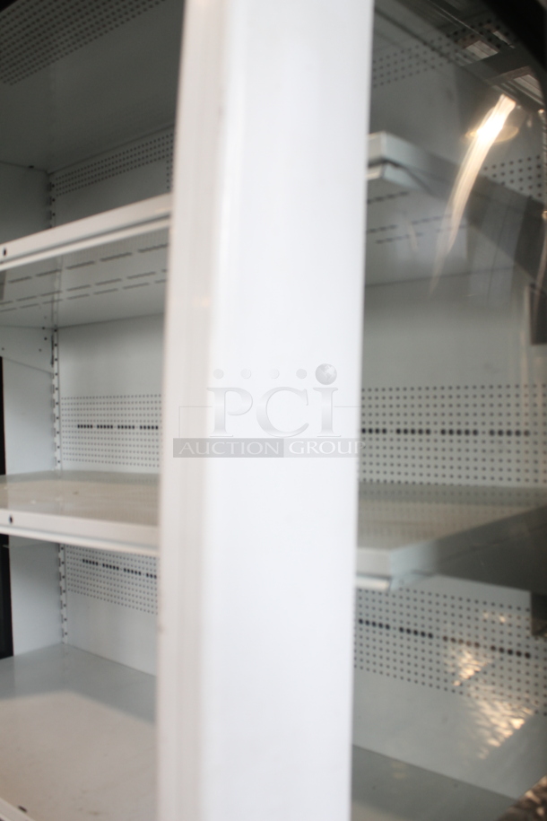 Beverage-Air MB13US Commerical Electric Open Air Merchandiser Cooler With 4 Shelves, White. 115V, 1 Phase. Tested and Powers On But Does Not Get Cold - Image 5 of 6