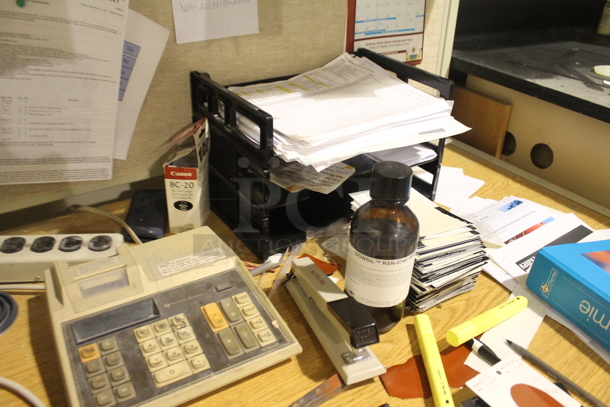 ALL ONE MONEY! Lot of Desk, Contents Including Computer and Chair. BUYER MUST REMOVE. - Image 3 of 4