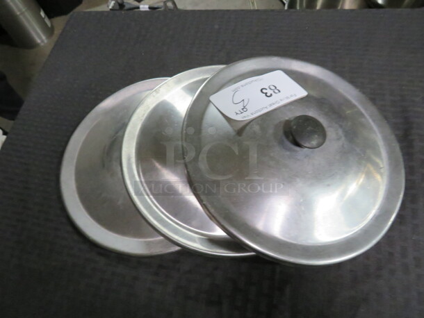 One Lot Of 3 Stainless Steel  Tea Satellite Lids. - Image 1 of 1