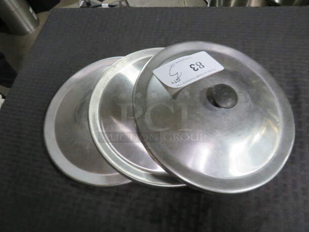 One Lot Of 3 Stainless Steel  Tea Satellite Lids.