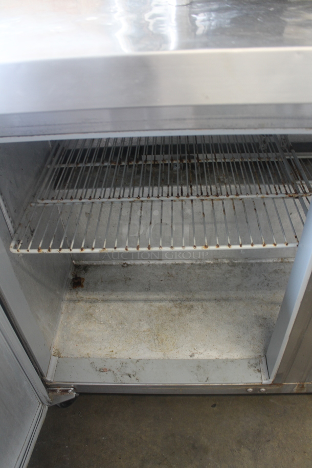 Continental SW72 Stainless Steel Commercial 3 Door Undercounter Cooler on Commercial Casters. 115 Volts, 1 Phase. Tested and Powers On But Does Not Get Cold - Image 4 of 8