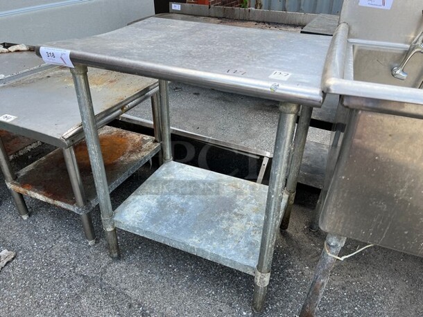 Stainless Steel Table w/ Metal Under Shelf. 30x24x36 - Image 2 of 4