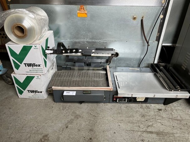 Heat Seal Model HS-1520D Metal Commercial Countertop Heat Sealer w/ 2 Boxes of Tufflex Premium Shrink Film. 115 Volts, 1 Phase. 51x22x12. Tested and Working! - Image 1 of 8