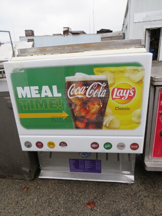 One WORKING Cornelius 8 Flavor Soda/Ice Dispenser. Model# ED 250 BC Z. 115 Volt. 30X32X40