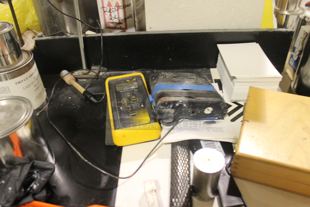 Tan Metal Counter w/ Viscometer, Doors, Drawers and Contents. BUYER MUST REMOVE. - Image 3 of 9