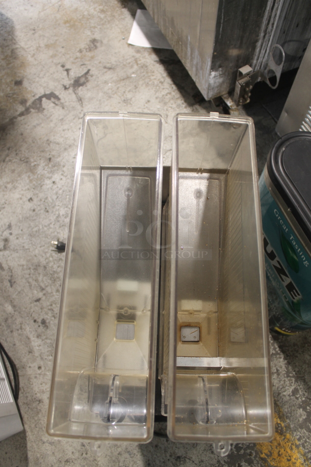 2014 Bunn Commercial Stainless Steel Electric Countertop Dual Hopper Coffee Grinder and Storage System. 120V, 1 Phase. Tested and Powers On - Image 4 of 5