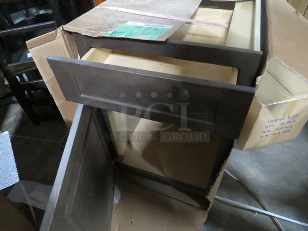 One NEW Echelon 1 Door, 1 Drawer Cabinet In A Storm Finish. B21L.  - Image 2 of 2