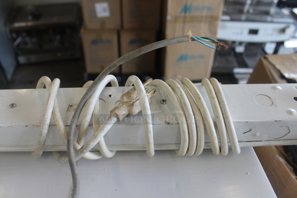 2 White Metal Light Fixtures. 2 Times Your Bid! - Image 5 of 5