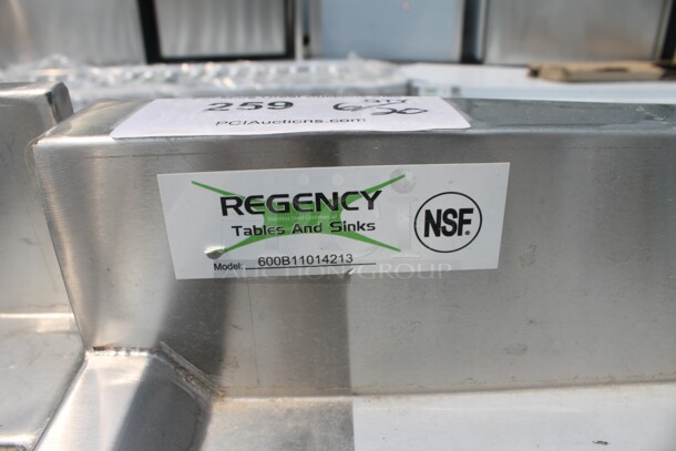 BRAND NEW SCRATCH AND DENT! Regency 600B11014213 Commercial Stainless Steel 1 Bowl Underbar Sink with Faucet and Two Drainboards - Image 6 of 6
