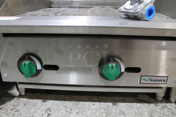BRAND NEW! 2021 Supera PBR24 Stainless Steel Commercial Countertop Natural Gas Powered Charbroiler Grill. 70,000 BTU.  - Image 4 of 6