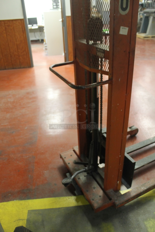 Presto M478 Orange Metal Commercial Lift Stacker on Commercial Casters. BUYER MUST REMOVE. - Image 4 of 7