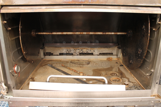 Hardt Inferno 3500 Stainless Steel Commercial Floor Style Natural Gas Powered Rotisserie Oven w/ Metal Legs on Commercial Casters. Missing Glass Door. - Image 2 of 6