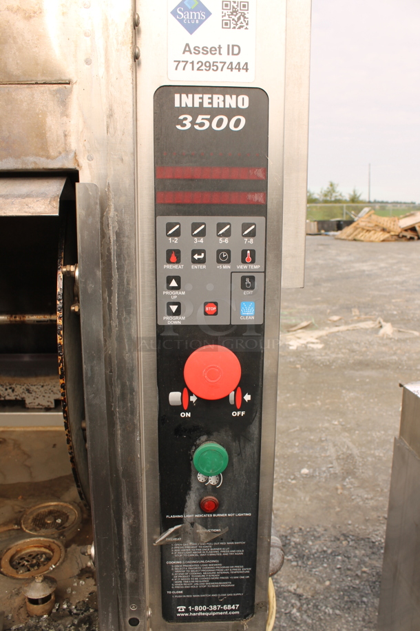 Hardt Inferno 3500 Stainless Steel Commercial Floor Style Natural Gas Powered Rotisserie Oven w/ Metal Legs on Commercial Casters. Missing Glass Door. - Image 3 of 6