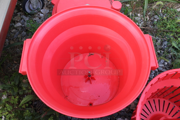 Chef Master Red Poly Lettuce Spinner Salad Spinner. - Image 4 of 4