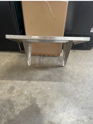 Heavy Duty Stainless Steel Wall Shelf w Brackets