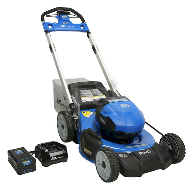 NEW/NEVER USED!!Kobalt Dual Port 80-volt 21-in Self-propelled Cordless Lawn Mower 6 Ah Kit Includes: Mower, Charger & 80volt 6 Ah Lithium Ion Battery. 3x Your Bid - Image 1 of 10