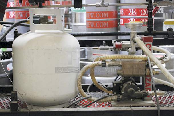 PRO-LEVEL! Sabco Brew-Magic V350MS Home Brew System! Includes 3 kettles With Direct Fire, Mash Tun and Boil Kettle Has False Bottom, RIMS Tube and Pump For Continuous Recirculation, Vision 350 Touchscreen Controller, Propane Tank & Heavy Duty Steel Cart on Commercial Casters - Image 8 of 11