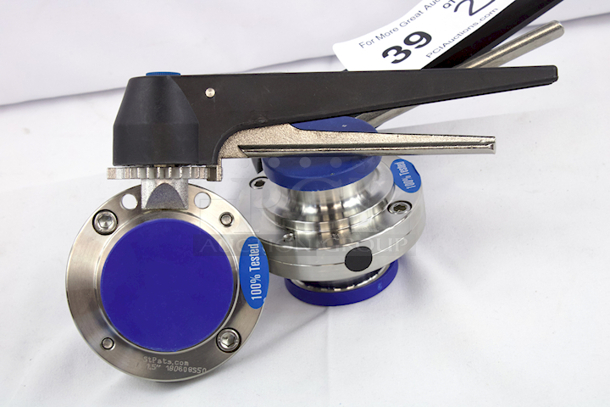 NEW-NEVER USED! St. Pat’s Stainless Steel Butterfly Valve With Nylon/Glass Trigger Handle, 12 Positions In 180 Degrees. 2x Your Bid - Image 2 of 7